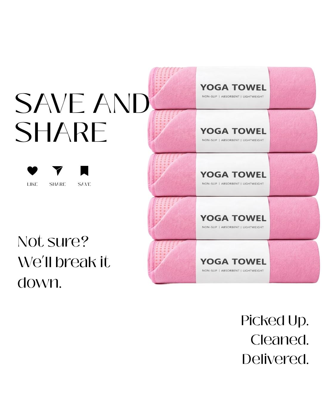 Fresh yoga studio towels